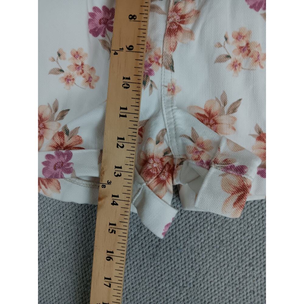 American‎ Eagle Shorts Womens 10 White Floral Print Pleated Summer Cottagecore - Picture 10 of 14